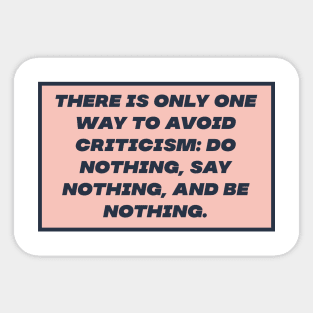 Criticism Sticker